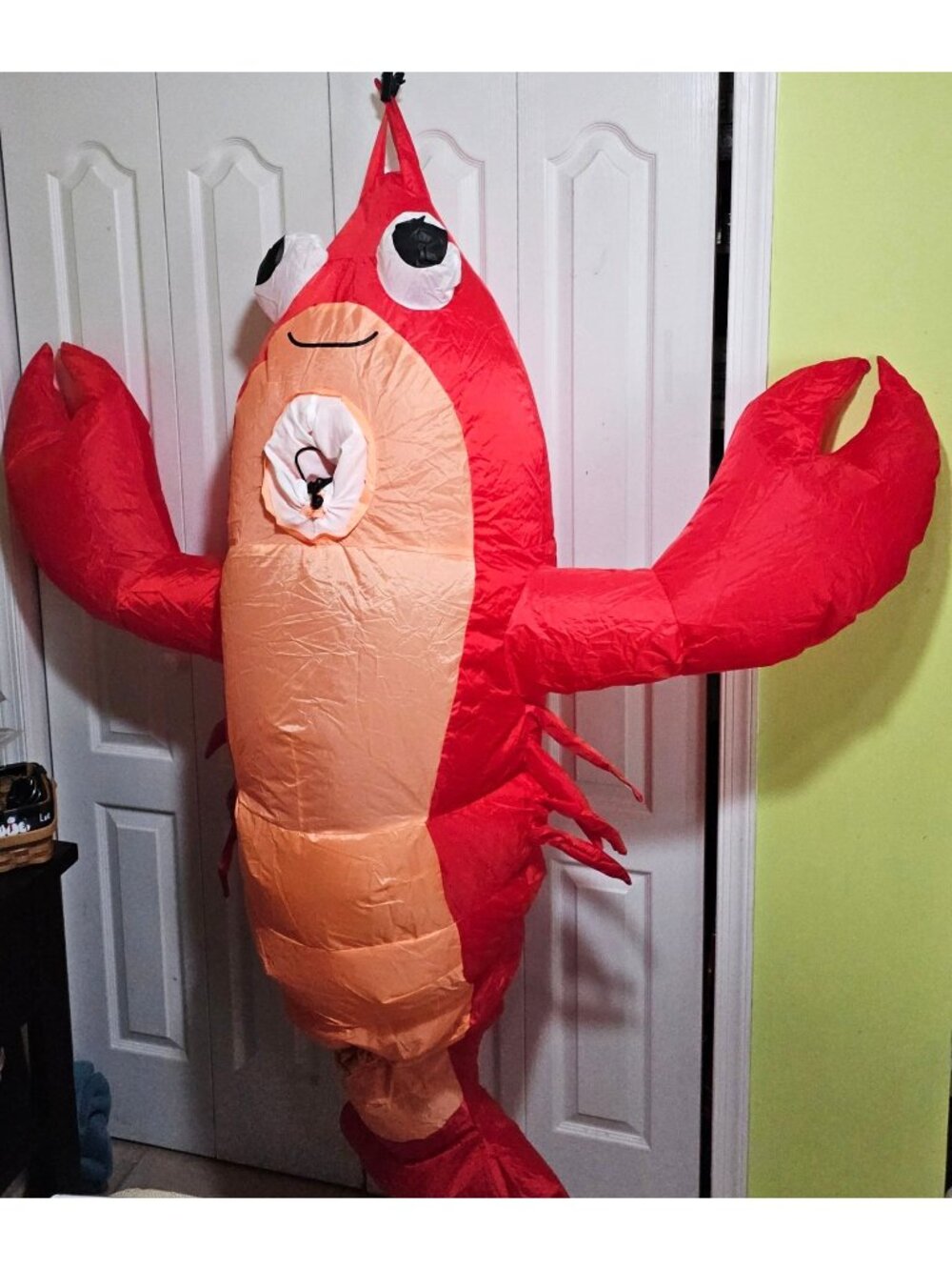 Inflatable Lobster Costume Kids 7-12 Mr Crabs SpongeBob Crawfish Red Halloween